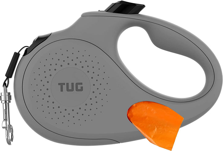 TUG Oval 360° Tangle-Free Retractable Dog Leash with Integrated Waste Bag Dispenser