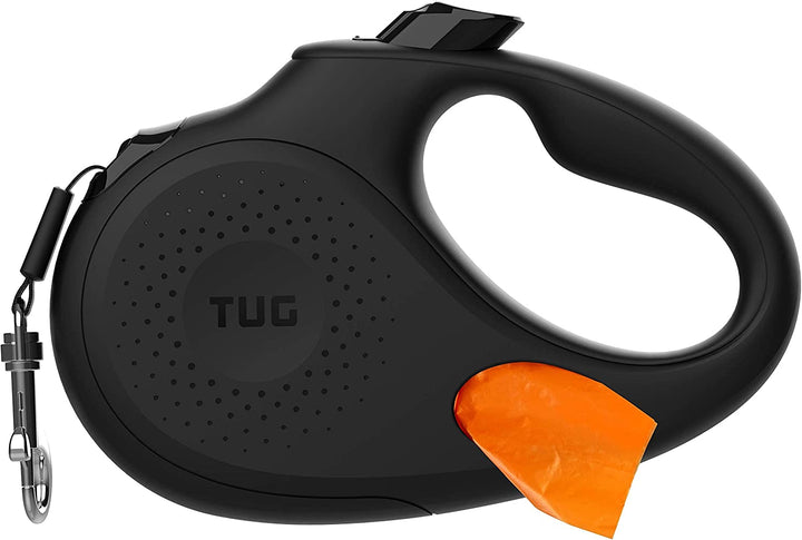 TUG Oval 360° Tangle-Free Retractable Dog Leash with Integrated Waste Bag Dispenser