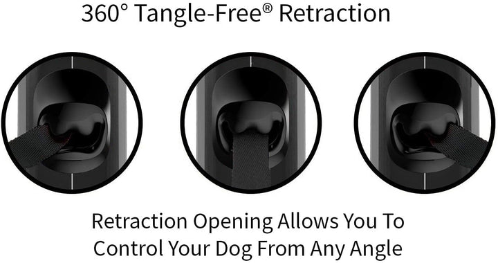 TUG Oval 360° Tangle-Free Retractable Dog Leash with Integrated Waste Bag Dispenser