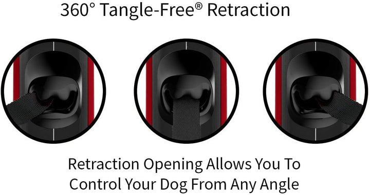 TUG Oval 360° Tangle-Free Retractable Dog Leash with Integrated Waste Bag Dispenser