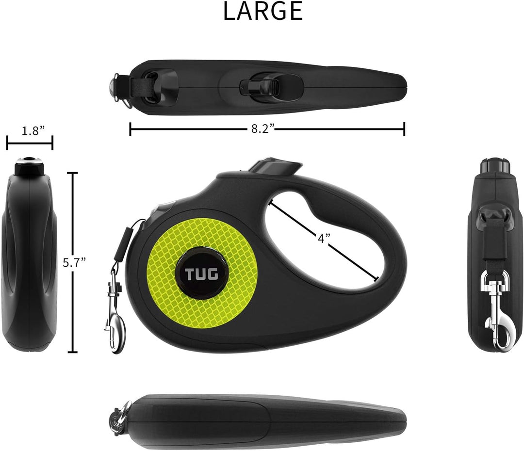 TUG Reflective 360° Tangle-Free Retractable Dog Leash