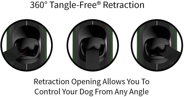 TUG Oval 360° Tangle-Free Retractable Dog Leash with Integrated Waste Bag Dispenser