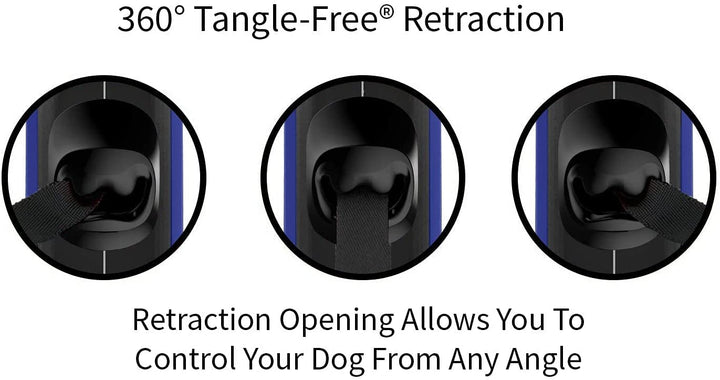 TUG Oval 360° Tangle-Free Retractable Dog Leash with Integrated Waste Bag Dispenser