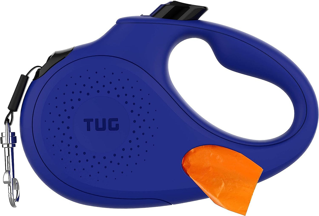 TUG Oval 360° Tangle-Free Retractable Dog Leash with Integrated Waste Bag Dispenser