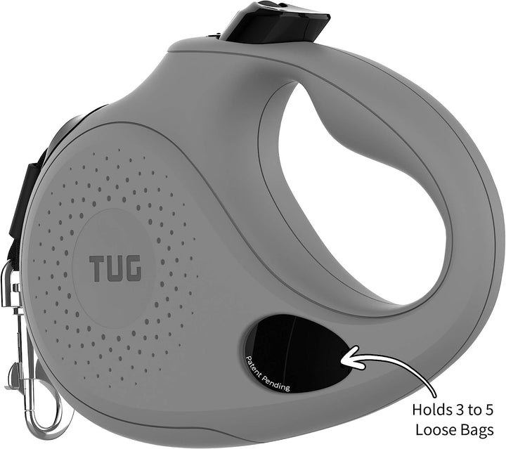 TUG Oval 360° Tangle-Free Retractable Dog Leash with Integrated Waste Bag Dispenser