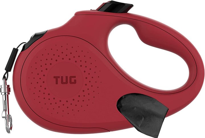 TUG Oval 360° Tangle-Free Retractable Dog Leash with Integrated Waste Bag Dispenser