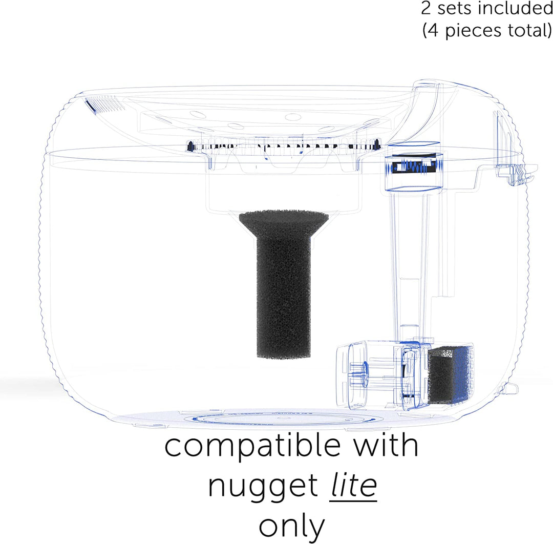Nugget Lite Replacement Foam/Sponge Muffler (2 Pack) - NOT COMPATIBLE WITH NUGGET TANK