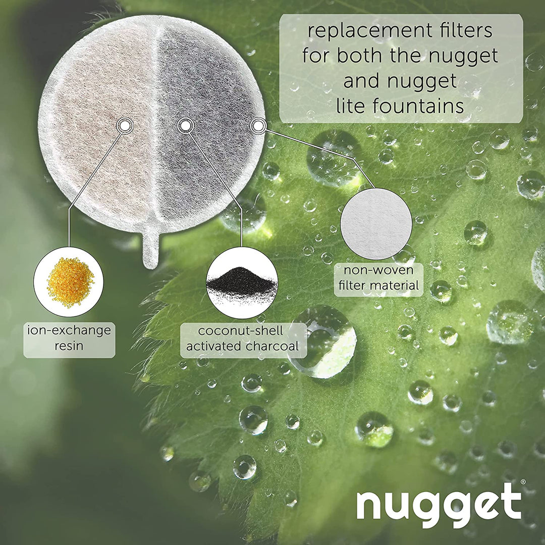Nugget Pet Drinking Fountain Replacement Filters (fits both Nugget and Nugget Lite) NOT COMPATIBLE WITH NUGGET TANK