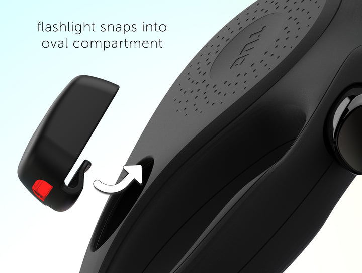 TUG Dog Light - Walking Flashlight Connects to Dog Leashes, Collars, &amp; Harnesses | Rechargeable and Bright LED for Night Walks