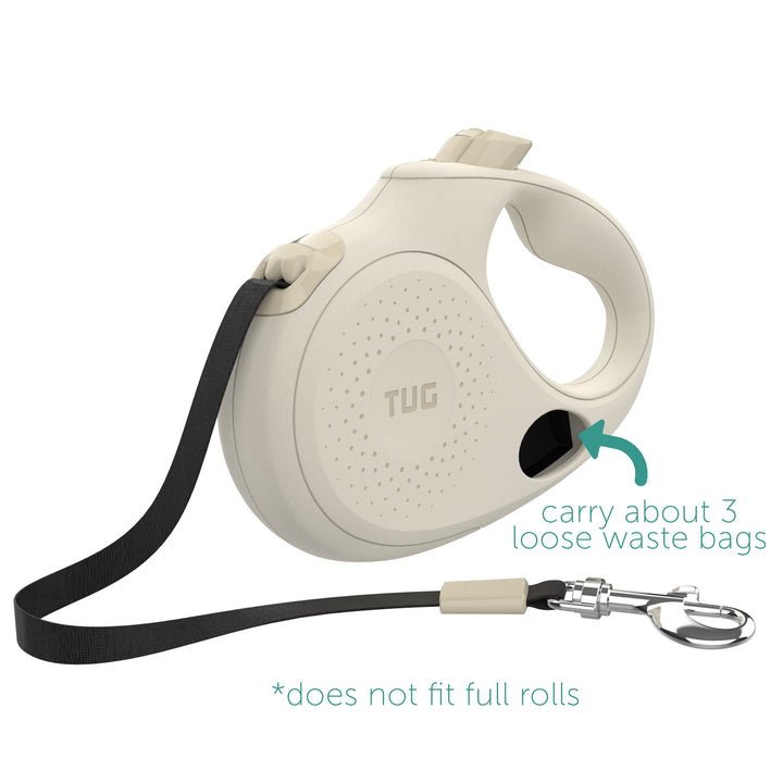 TUG Oval 360° Tangle-Free Retractable Dog Leash with Integrated Waste Bag Dispenser