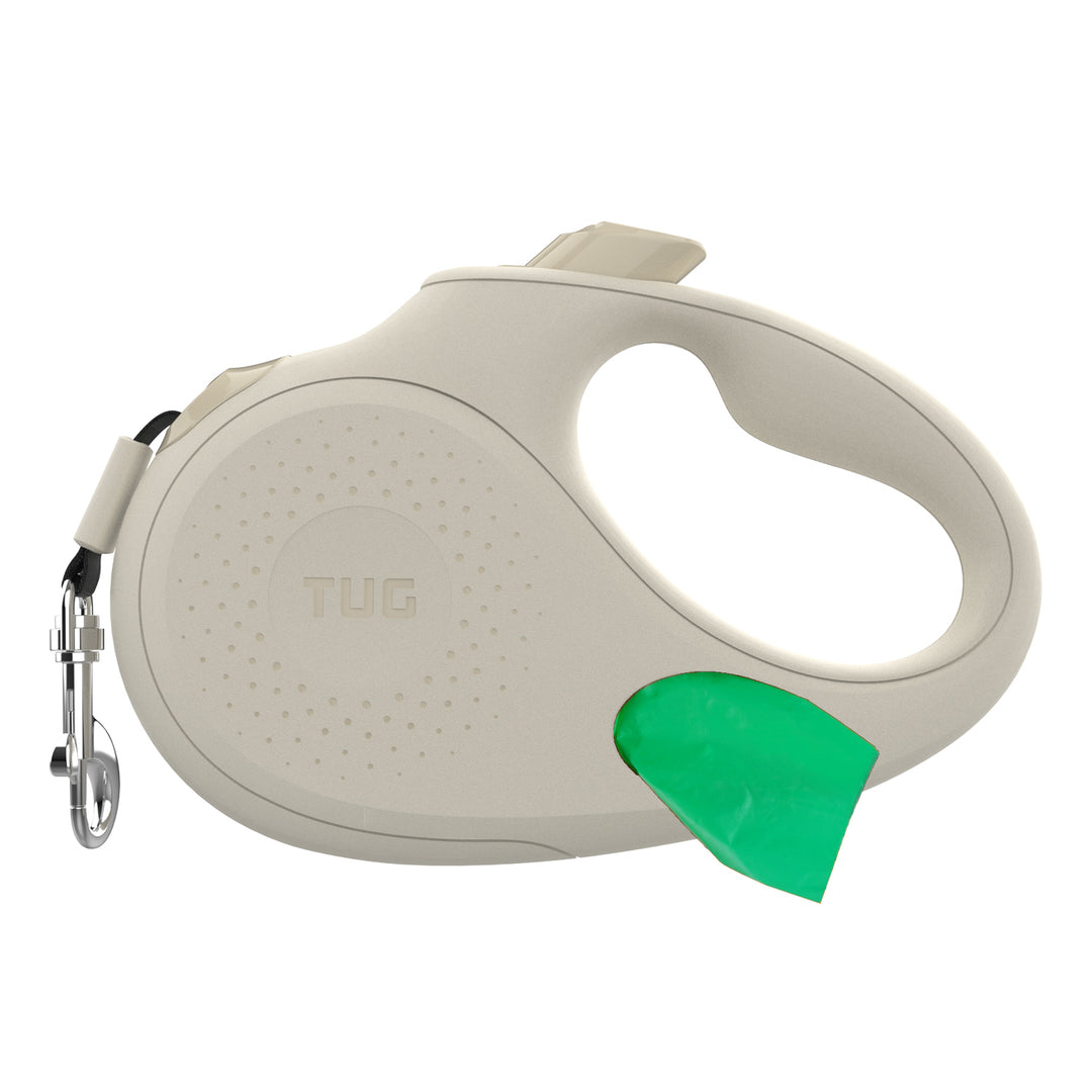 TUG Oval 360° Tangle-Free Retractable Dog Leash with Integrated Waste Bag Dispenser