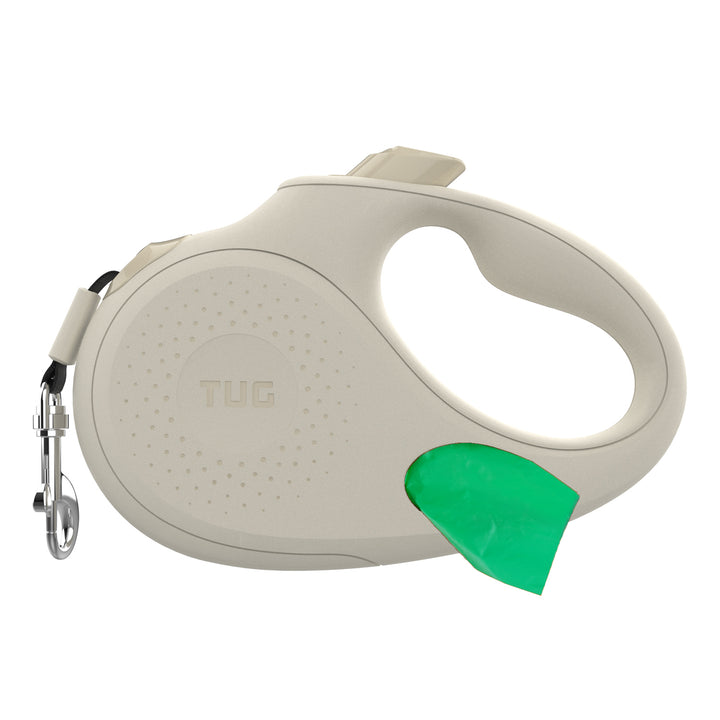 TUG Oval 360° Tangle-Free Retractable Dog Leash with Integrated Waste Bag Dispenser