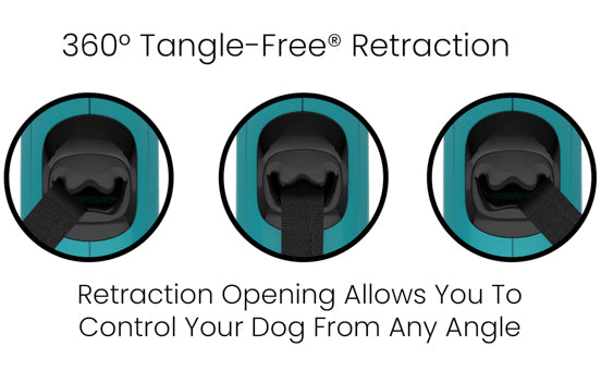 TUG Monochrome 360° Tangle-Free Retractable Dog Leash