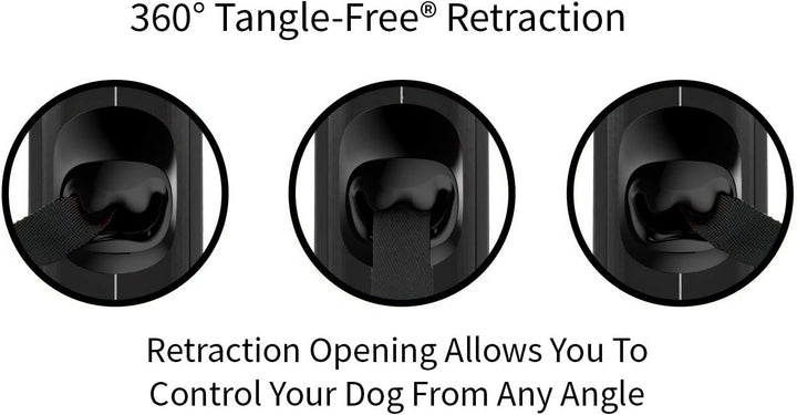 TUG 360° Tangle-Free Original Retractable Dog Leash | One-Handed Brake, Pause, Lock | Anti-Slip Grip
