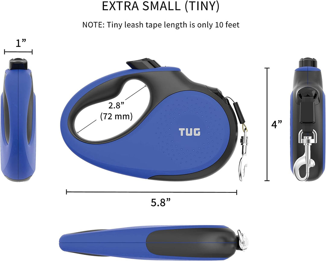 TUG 360° Tangle-Free Original Retractable Dog Leash | One-Handed Brake, Pause, Lock | Anti-Slip Grip
