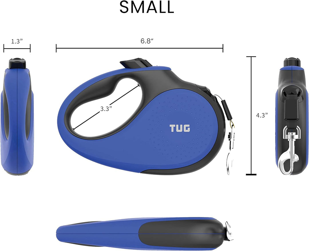 TUG 360° Tangle-Free Original Retractable Dog Leash | One-Handed Brake, Pause, Lock | Anti-Slip Grip