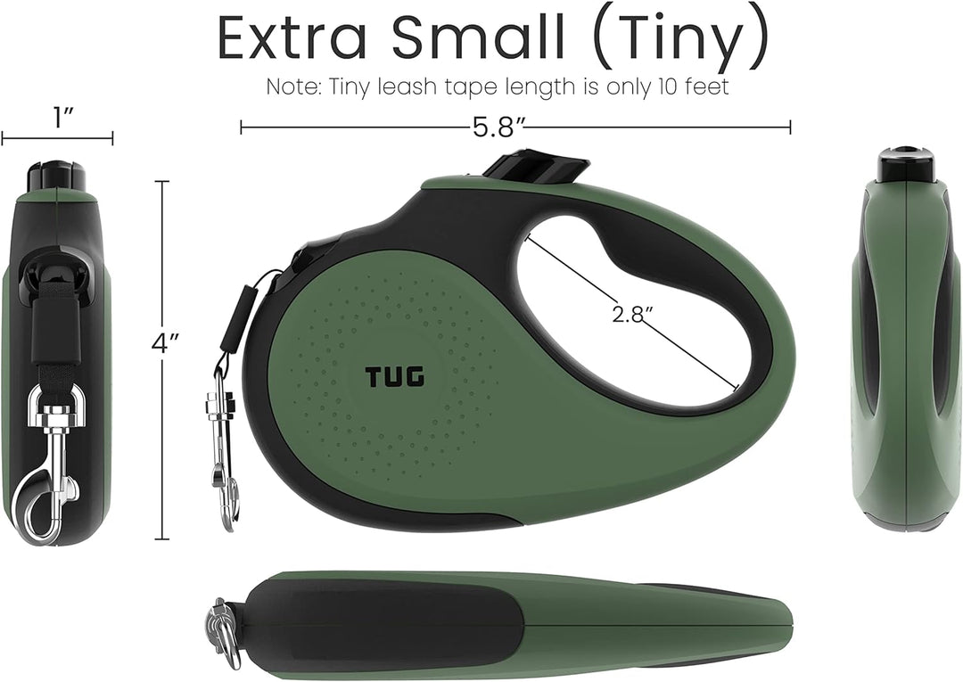 TUG 360° Tangle-Free Original Retractable Dog Leash | One-Handed Brake, Pause, Lock | Anti-Slip Grip