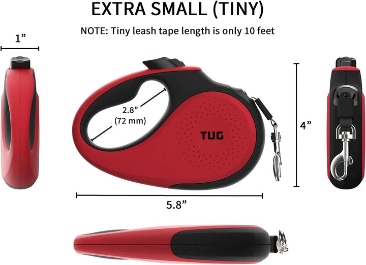 TUG 360° Tangle-Free Original Retractable Dog Leash | One-Handed Brake, Pause, Lock | Anti-Slip Grip