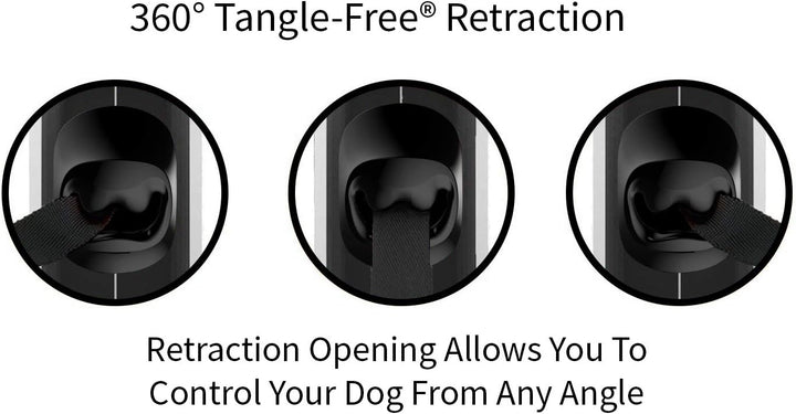 TUG 360° Tangle-Free Original Retractable Dog Leash | One-Handed Brake, Pause, Lock | Anti-Slip Grip