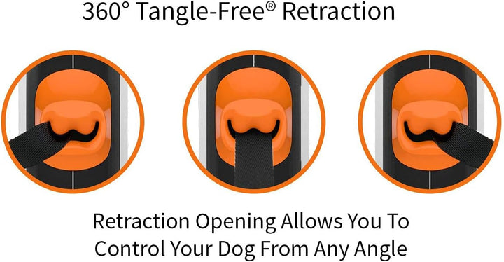 TUG 360° Tangle-Free Original Retractable Dog Leash | One-Handed Brake, Pause, Lock | Anti-Slip Grip