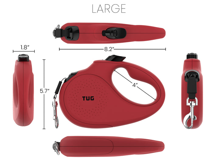 TUG Monochrome 360° Tangle-Free Retractable Dog Leash