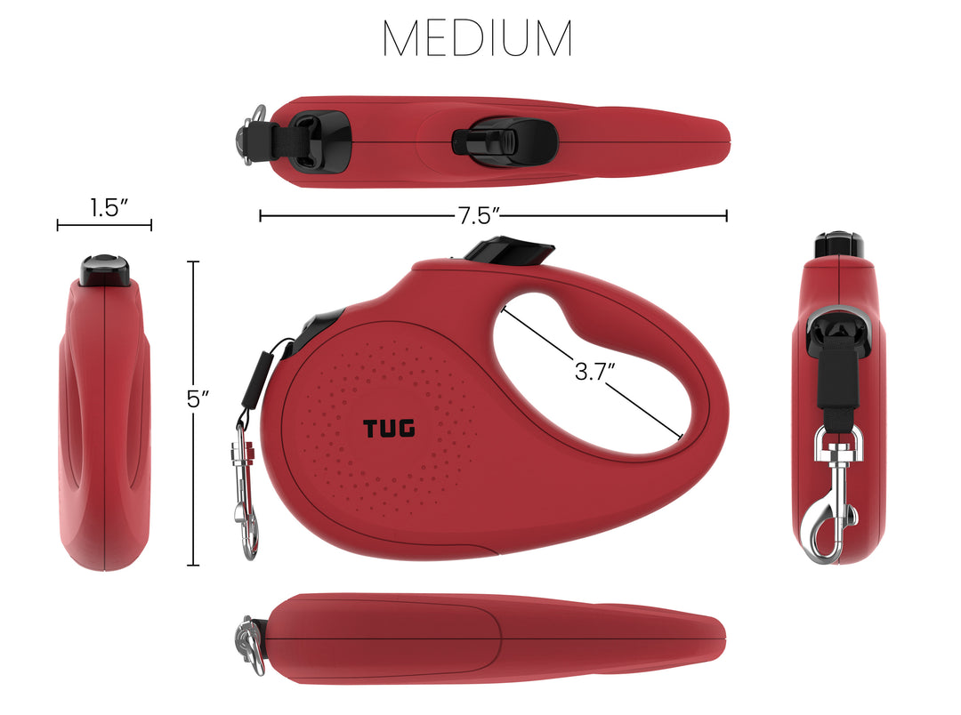 TUG Monochrome 360° Tangle-Free Retractable Dog Leash
