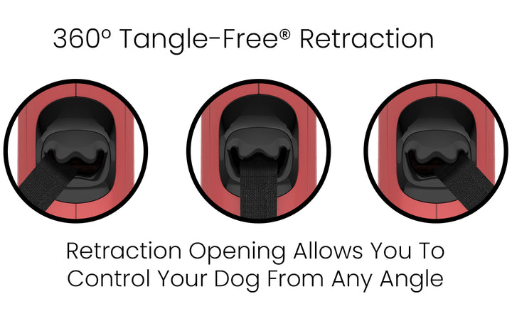 TUG Monochrome 360° Tangle-Free Retractable Dog Leash