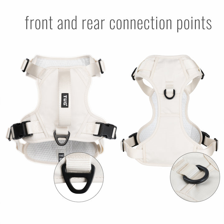 TUG Dog Harness with 2 Leash Connection Points | Adjustable, Padded, Lightweight Harness | Handle on Back | No-Pull Front Clip