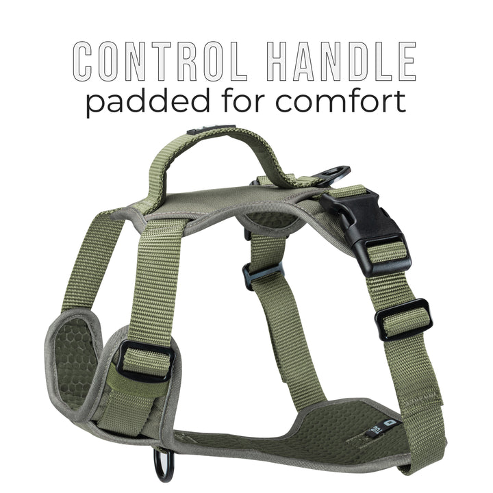 TUG Dog Harness with 2 Leash Connection Points | Adjustable, Padded, Lightweight Harness | Handle on Back | No-Pull Front Clip