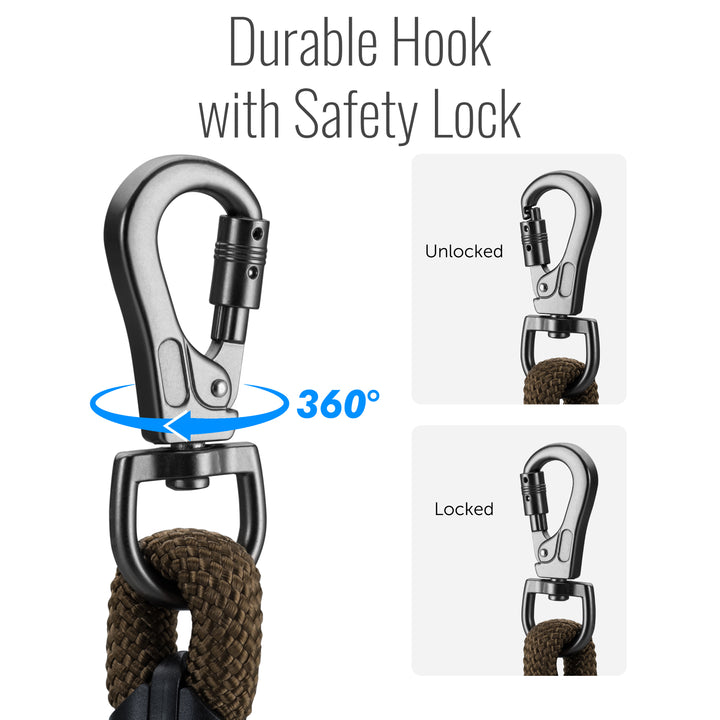 Oval Rope Leash with Integrated Bag Compartment