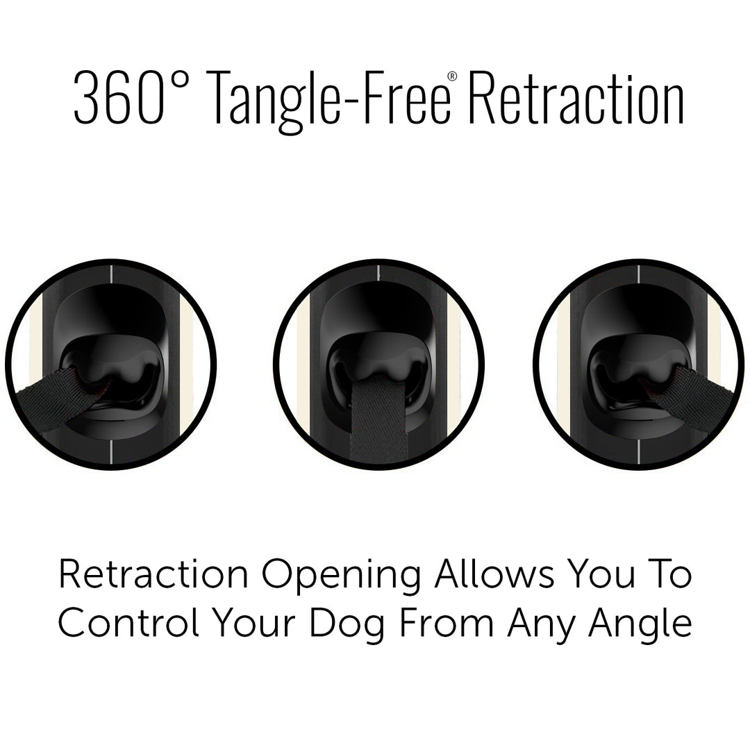 TUG Oval 360° Tangle-Free Retractable Dog Leash with Integrated Waste Bag Dispenser