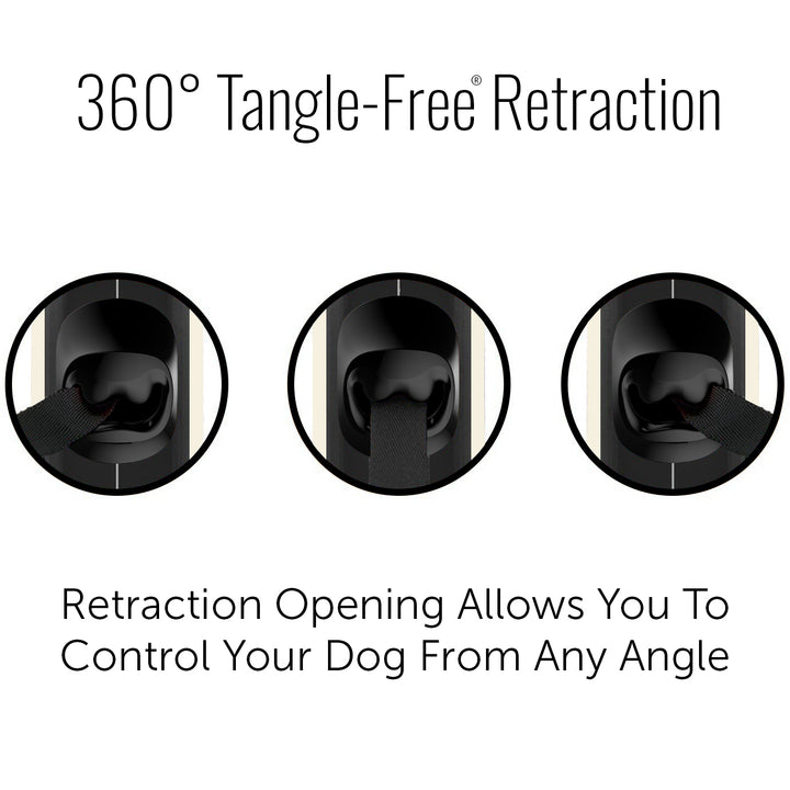TUG Oval 360° Tangle-Free Retractable Dog Leash with Integrated Waste Bag Dispenser
